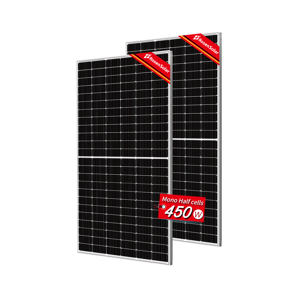 Rosen 450w 9bb perc panel solar mono medio corte de energía solar