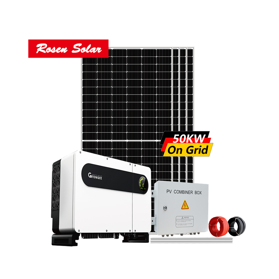 Sistemas de energía solar 50kw sistema de paneles solares en red kit solar